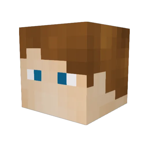 mathu295 Minecraft avatar head, 3D render