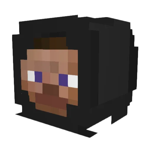 mathuhmagician Minecraft avatar head, 3D render