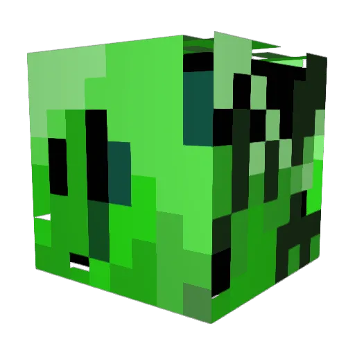 mathuxu Minecraft avatar head, 3D render