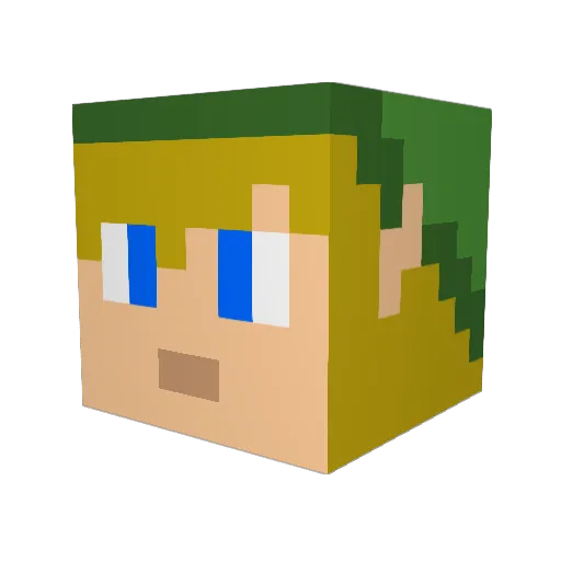 mathvir83 Minecraft avatar head, 3D render