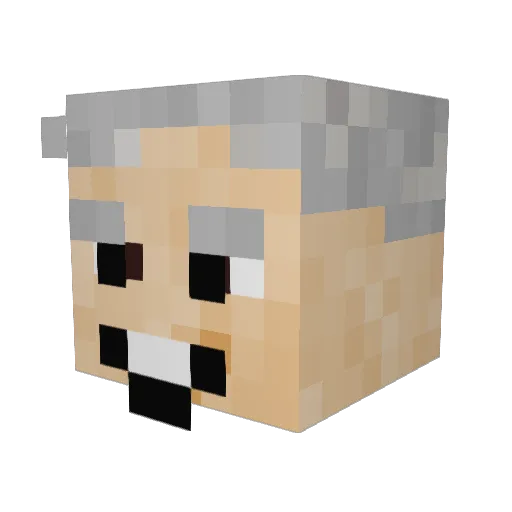 mati43u Minecraft avatar head, 3D render