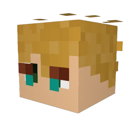 mati_111 Minecraft avatar head, 3D render