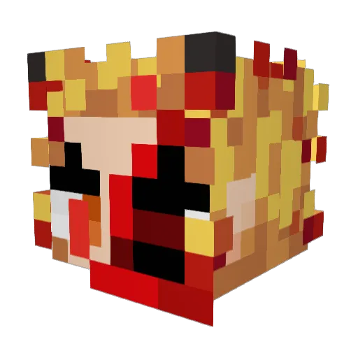 matiangelollo Minecraft avatar head, 3D render