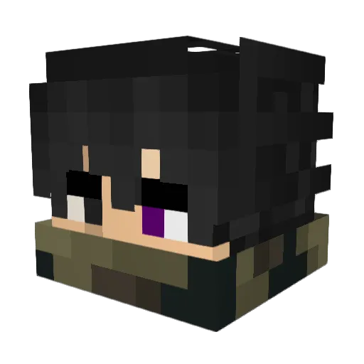 matin051 Minecraft avatar head, 3D render