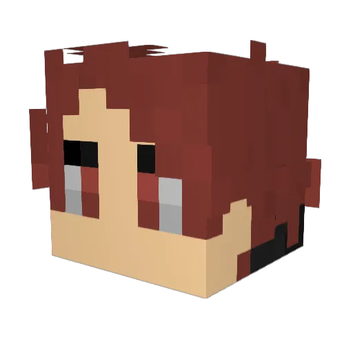 matitomu Minecraft avatar head, 3D render