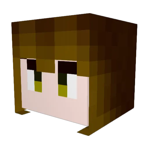 matiuri Minecraft avatar head, 3D render