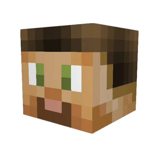 matiwi Minecraft avatar head, 3D render