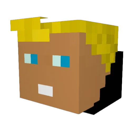 matizuu Minecraft avatar head, 3D render