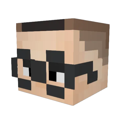 matlucc Minecraft avatar head, 3D render