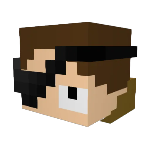 matrSid Minecraft avatar head, 3D render