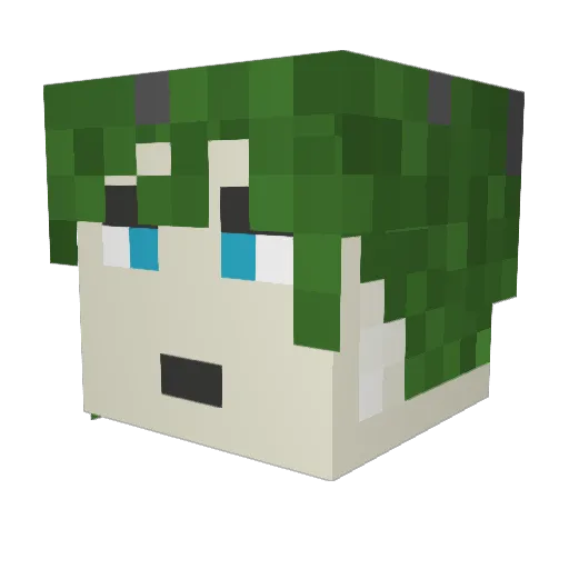 matsugami Minecraft avatar head, 3D render