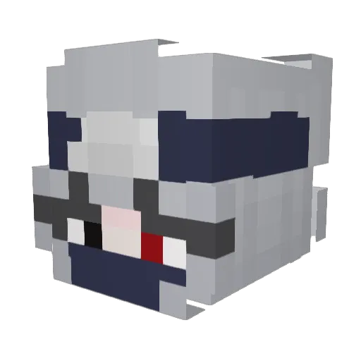 matsuriyume Minecraft avatar head, 3D render