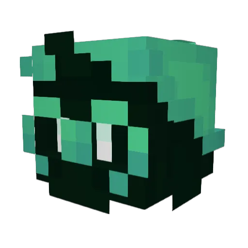 mattCraftMining Minecraft avatar head, 3D render