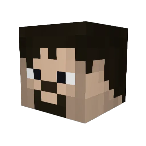 mattbaudy Minecraft avatar head, 3D render