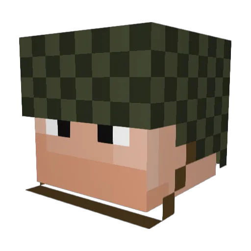 mattbolesster Minecraft avatar head, 3D render