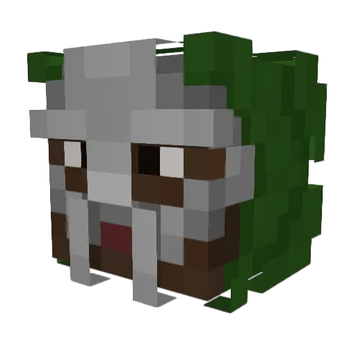 mattcha_ Minecraft avatar head, 3D render