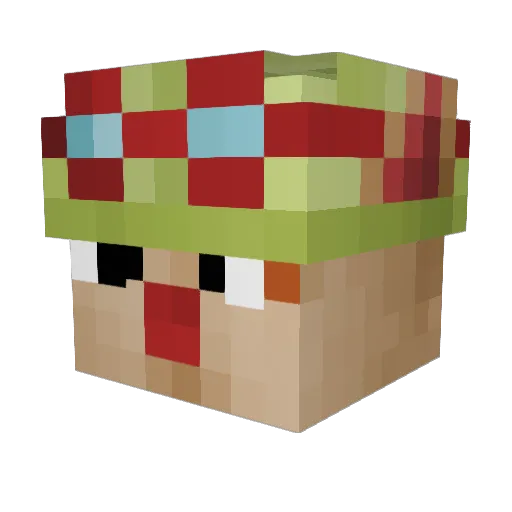 mattdoughboy Minecraft avatar head, 3D render