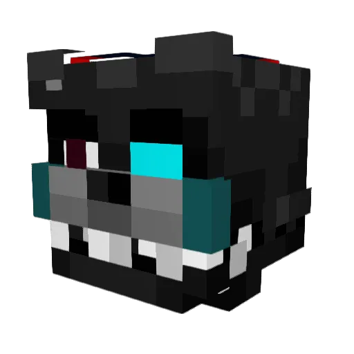 matte001 Minecraft avatar head, 3D render