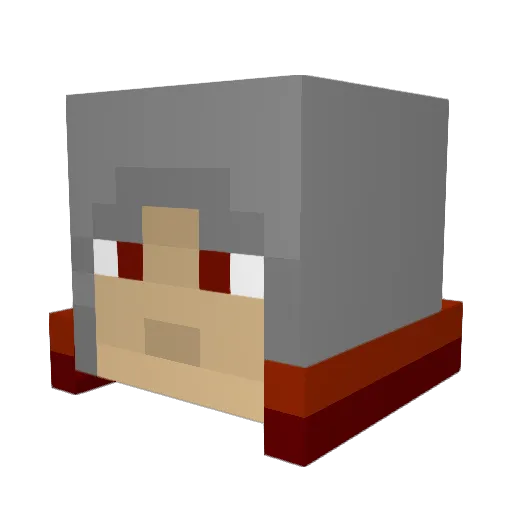 matte_man Minecraft avatar head, 3D render
