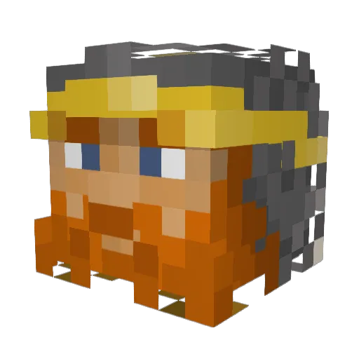 mattegrav Minecraft avatar head, 3D render