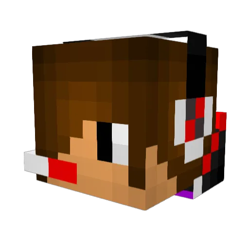 matteoelf Minecraft avatar head, 3D render