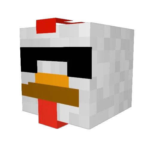 matteofares Minecraft avatar head, 3D render