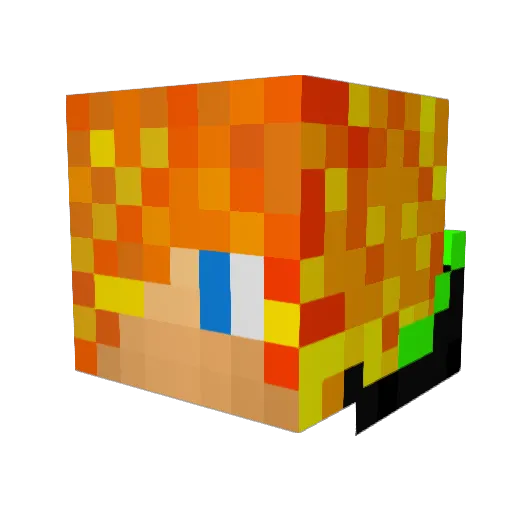 matteorufini Minecraft avatar head, 3D render