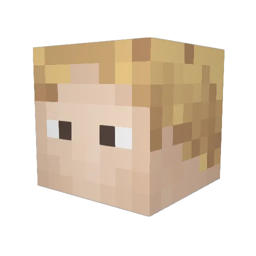 mattesenn Minecraft avatar head, 3D render