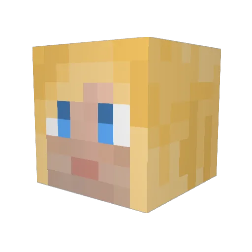 mattfilipek Minecraft avatar head, 3D render