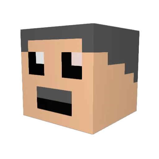 matthewena Minecraft avatar head, 3D render