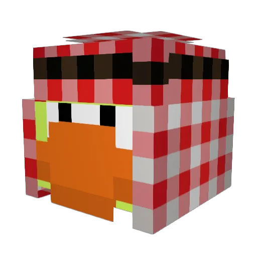 mattialengman Minecraft avatar head, 3D render