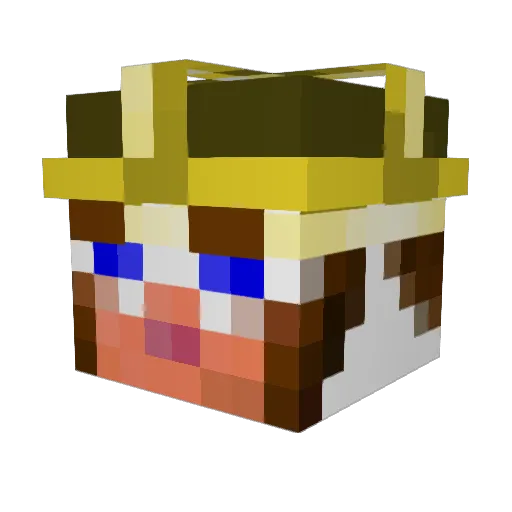 mattiply Minecraft avatar head, 3D render
