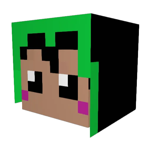 mattixi Minecraft avatar head, 3D render
