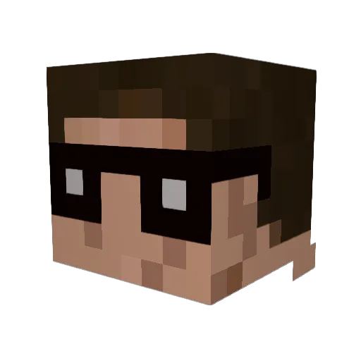 mattjood Minecraft avatar head, 3D render