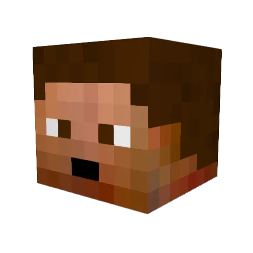 mattlib7 Minecraft avatar head, 3D render