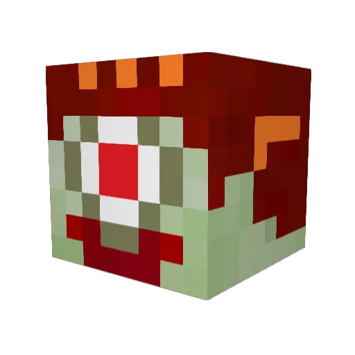 mattoocraft Minecraft avatar head, 3D render