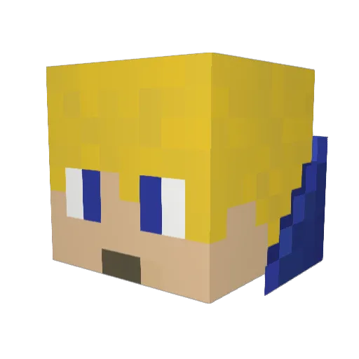 mattparks Minecraft avatar head, 3D render