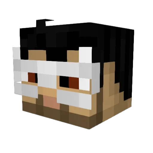 mattpelter Minecraft avatar head, 3D render