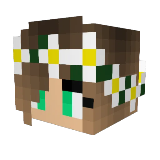 mattybrocksis Minecraft avatar head, 3D render