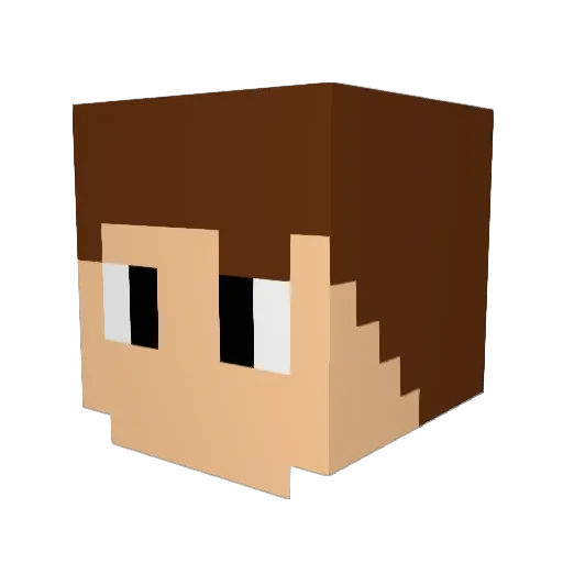 mattyicePTC Minecraft avatar head, 3D render