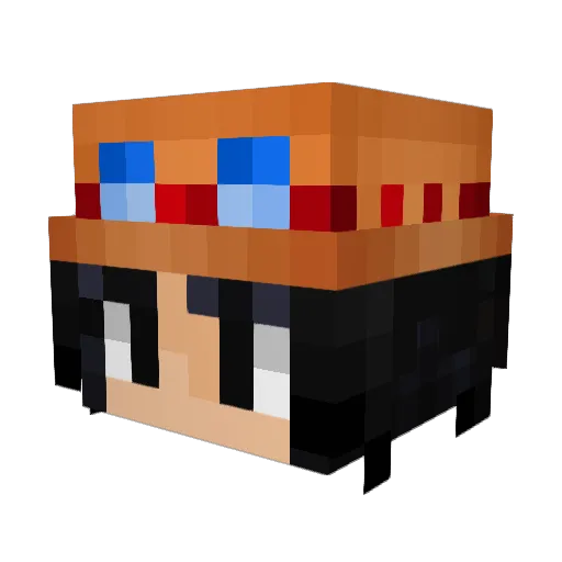 mattyuu Minecraft avatar head, 3D render
