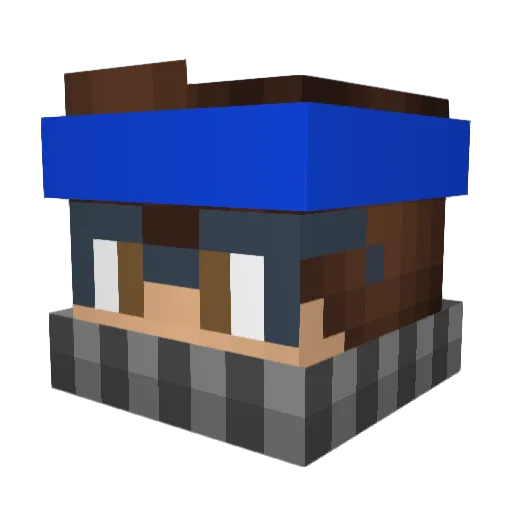 mattzap7 Minecraft avatar head, 3D render