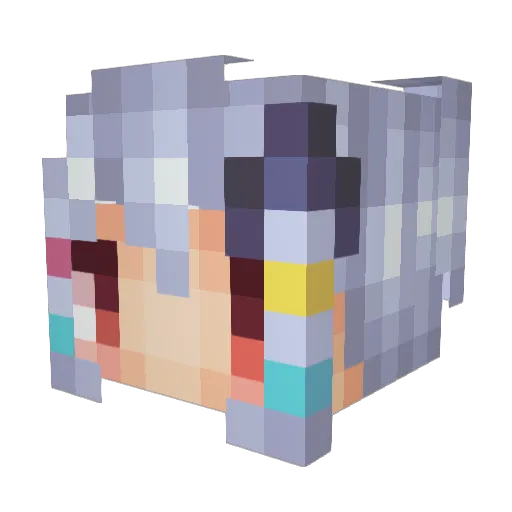 maturisuki Minecraft avatar head, 3D render