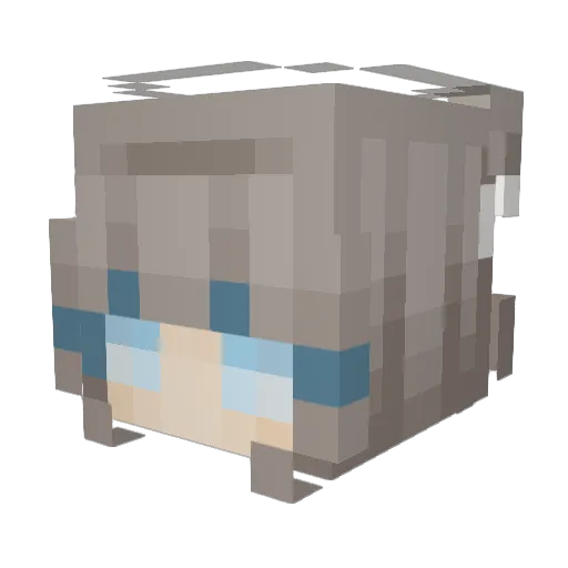 maudilyn Minecraft avatar head, 3D render