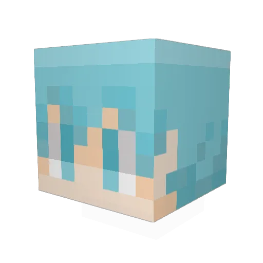 mauhibi Minecraft avatar head, 3D render