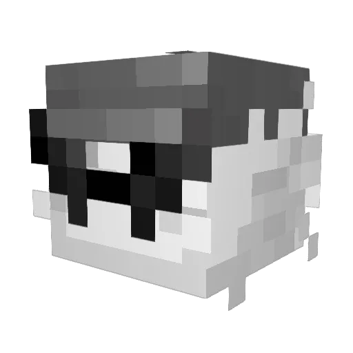 mauldad Minecraft avatar head, 3D render