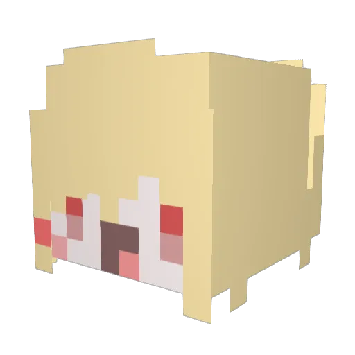 maulyn Minecraft avatar head, 3D render