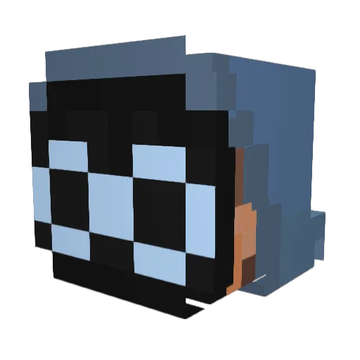 maumausnoopei Minecraft avatar head, 3D render