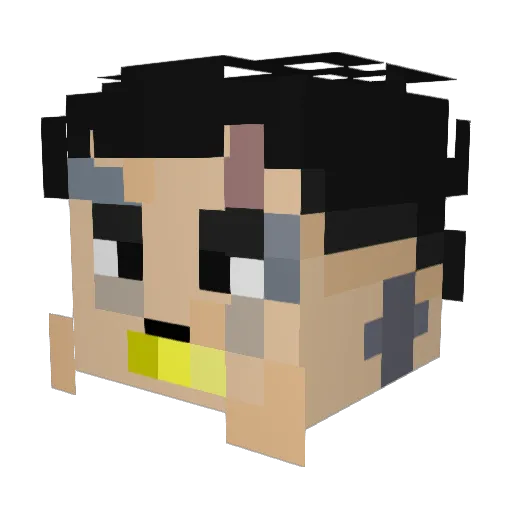 mauoxd Minecraft avatar head, 3D render