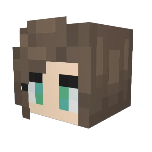 maupiedehardeman Minecraft avatar head, 3D render